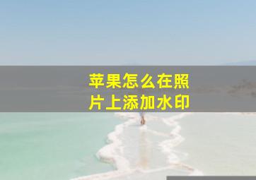 苹果怎么在照片上添加水印