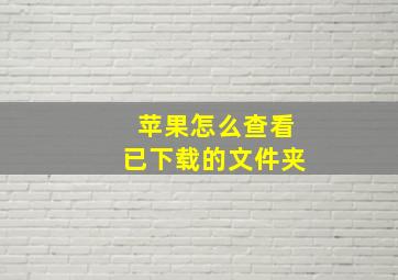 苹果怎么查看已下载的文件夹