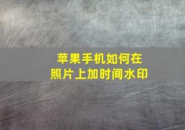 苹果手机如何在照片上加时间水印