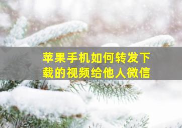 苹果手机如何转发下载的视频给他人微信