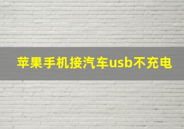 苹果手机接汽车usb不充电