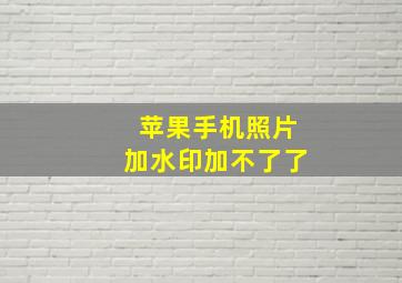 苹果手机照片加水印加不了了