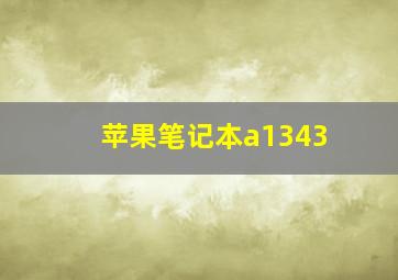 苹果笔记本a1343