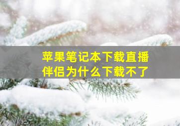 苹果笔记本下载直播伴侣为什么下载不了