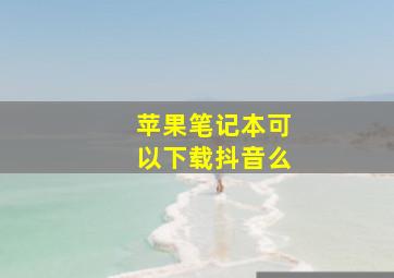 苹果笔记本可以下载抖音么