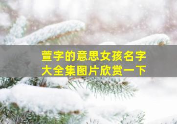 萱字的意思女孩名字大全集图片欣赏一下