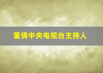 董倩中央电视台主持人