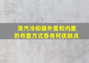 蒸汽冷却器外置和内置的布置方式各有何优缺点