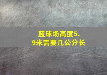 蓝球场高度5.9米需要几公分长