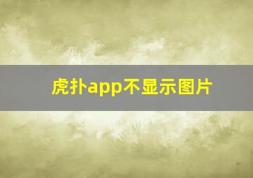 虎扑app不显示图片