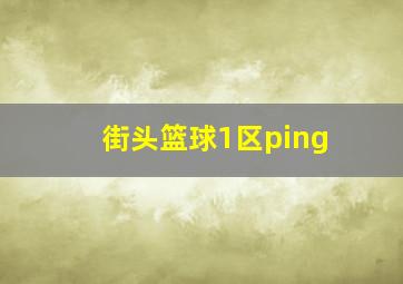 街头篮球1区ping