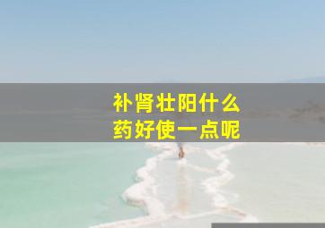 补肾壮阳什么药好使一点呢