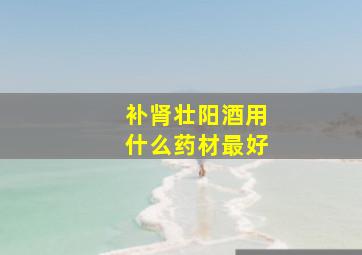 补肾壮阳酒用什么药材最好