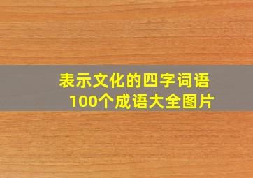 表示文化的四字词语100个成语大全图片