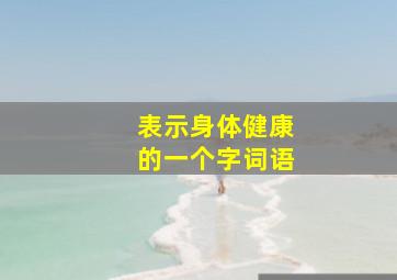 表示身体健康的一个字词语