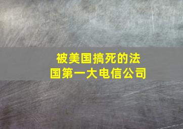 被美国搞死的法国第一大电信公司