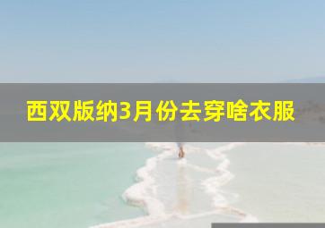 西双版纳3月份去穿啥衣服