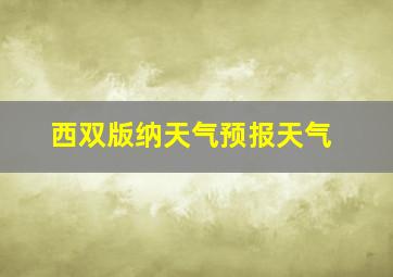 西双版纳天气预报天气