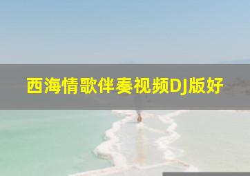 西海情歌伴奏视频DJ版好