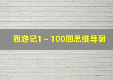 西游记1～100回思维导图