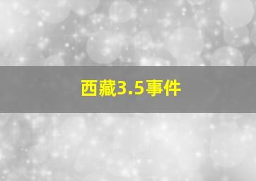 西藏3.5事件