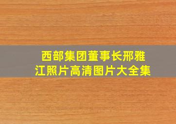 西部集团董事长邢雅江照片高清图片大全集