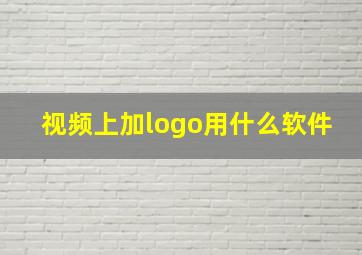 视频上加logo用什么软件