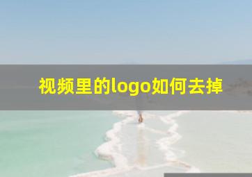 视频里的logo如何去掉