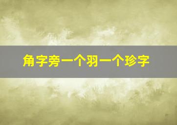 角字旁一个羽一个珍字