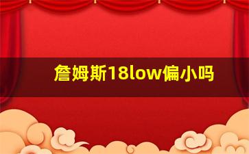 詹姆斯18low偏小吗