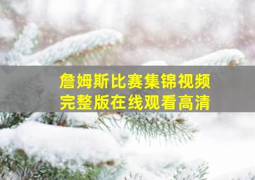 詹姆斯比赛集锦视频完整版在线观看高清