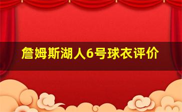 詹姆斯湖人6号球衣评价