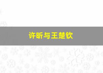 许昕与王楚钦