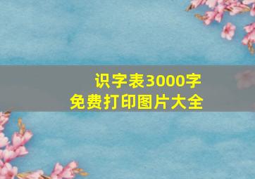 识字表3000字免费打印图片大全