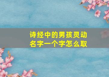 诗经中的男孩灵动名字一个字怎么取