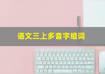 语文三上多音字组词