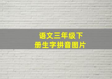 语文三年级下册生字拼音图片