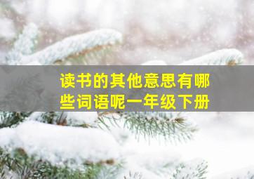 读书的其他意思有哪些词语呢一年级下册