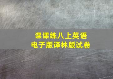 课课练八上英语电子版译林版试卷