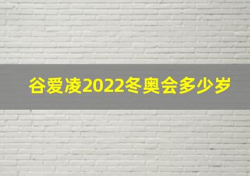 谷爱凌2022冬奥会多少岁