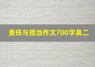 责任与担当作文700字高二