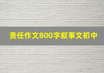 责任作文800字叙事文初中