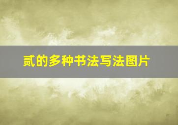 贰的多种书法写法图片