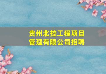 贵州北控工程项目管理有限公司招聘