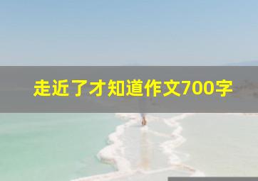 走近了才知道作文700字