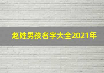 赵姓男孩名字大全2021年