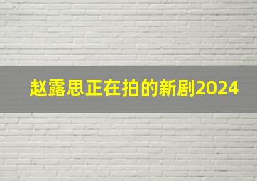 赵露思正在拍的新剧2024