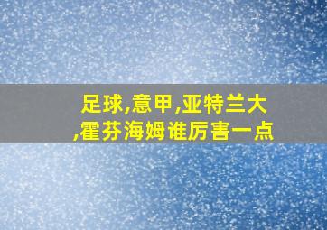 足球,意甲,亚特兰大,霍芬海姆谁厉害一点