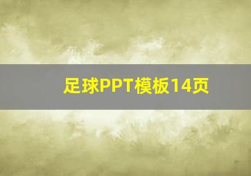 足球PPT模板14页