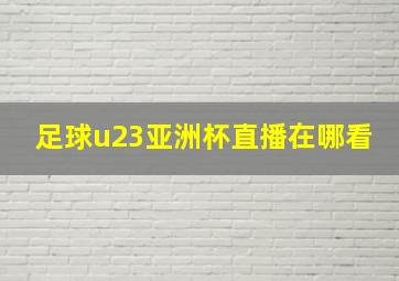 足球u23亚洲杯直播在哪看